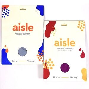 Aisle Leakproof Hipster Period Boost thong Menstrual underwear bundle NIB D